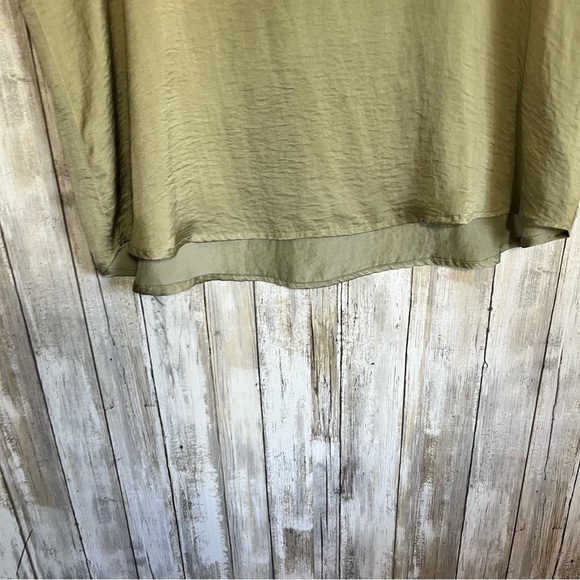Jodifl Olive Green Satin Tee - Picture 4 of 5